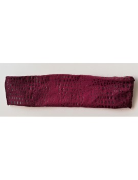 Bandeau  bordeaux croco