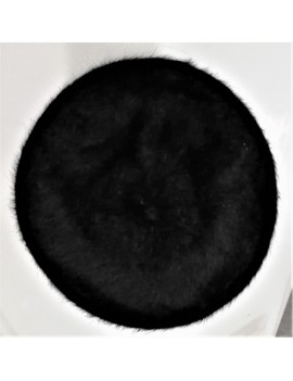 Béret Noir Uni Angora